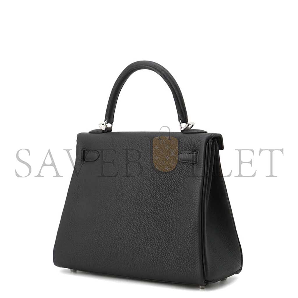 HERMÈS MASTER KELLY 28 RETOURNE BLACK TOGO LEATHER (28*22*10cm) 